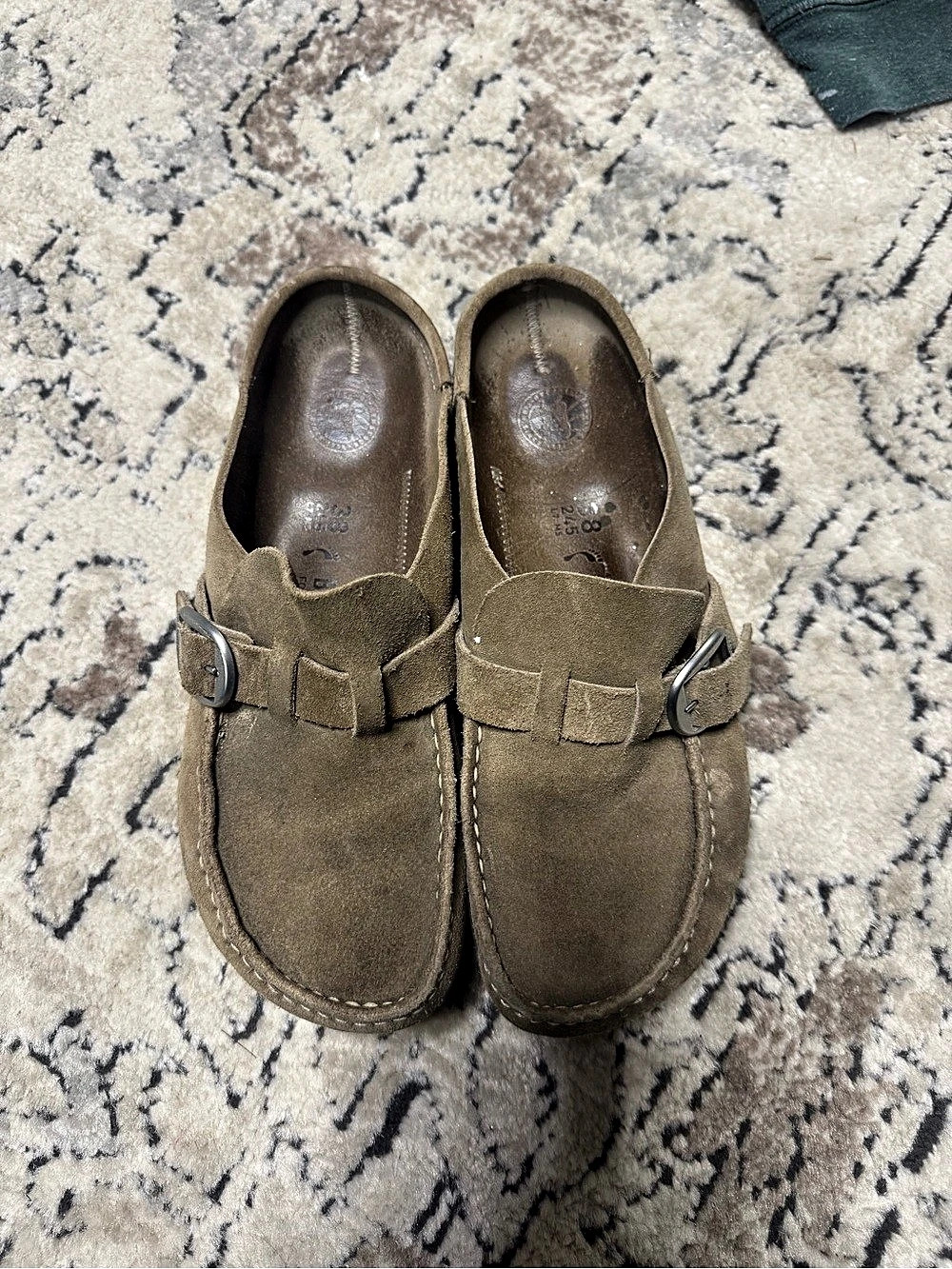 Birkenstock Buckley Suede Leather Clog Brown Moccasins US 8